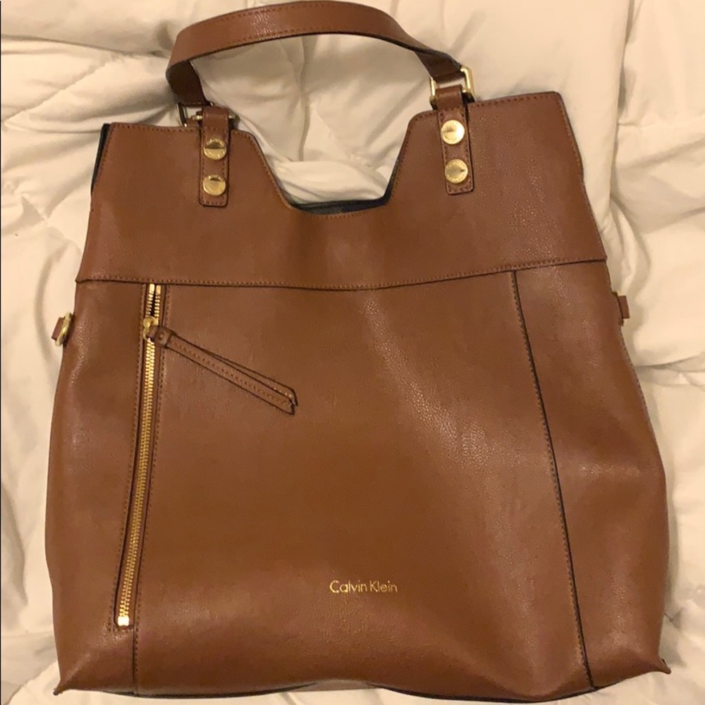 Calvin Klein Brown Leather Bag